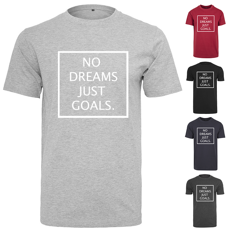 T-Shirt NO DREAMS JUST GOALS Logo Blanc