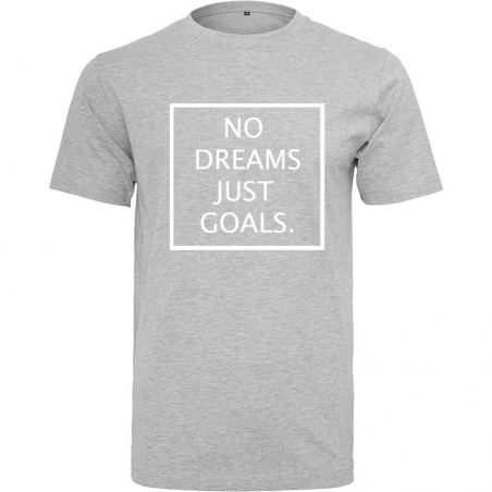 T-Shirt NO DREAMS JUST GOALS Logo Blanc