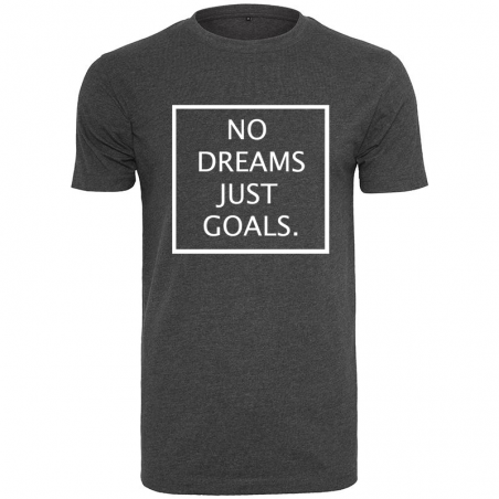 T-Shirt NO DREAMS JUST GOALS Logo Blanc