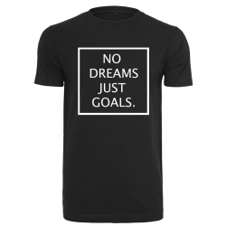 T-Shirt Homme NO DREAMS JUST GOALS Logo Blanc.