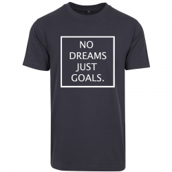 T-Shirt Homme NO DREAMS JUST GOALS Logo Blanc.