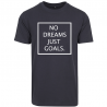T-Shirt Homme NO DREAMS JUST GOALS Logo Blanc.