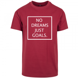 T-Shirt Homme NO DREAMS JUST GOALS Logo Blanc.