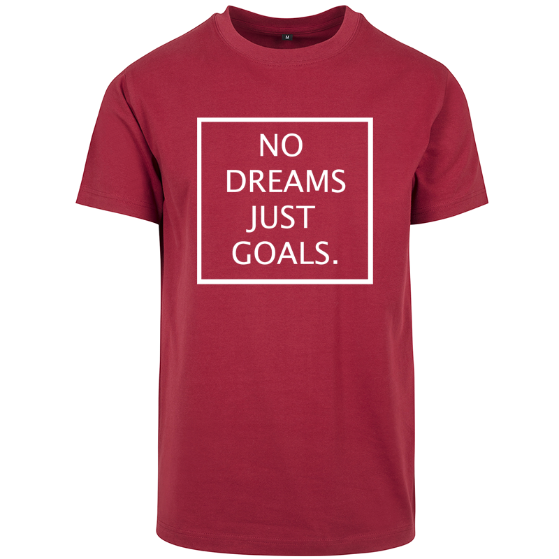 T-Shirt NO DREAMS JUST GOALS Logo Blanc