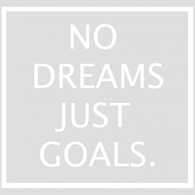 Stickers "NO DREAMS JUST GOALS." Logo Noir ou Blanc.