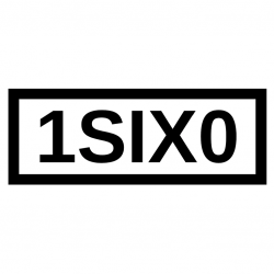 Stickers 1SIX0 Simple Logo Noir ou Blanc