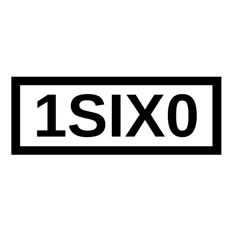 Stickers 1SIX0 Simple Logo Noir ou Blanc