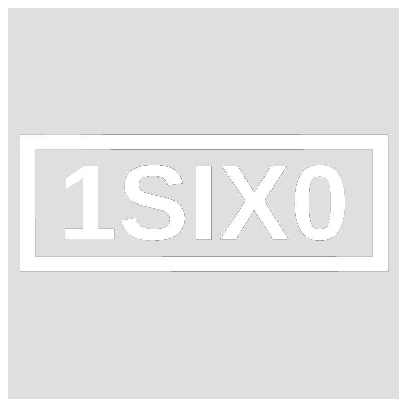 Stickers 1SIX0 Simple Logo Noir ou Blanc
